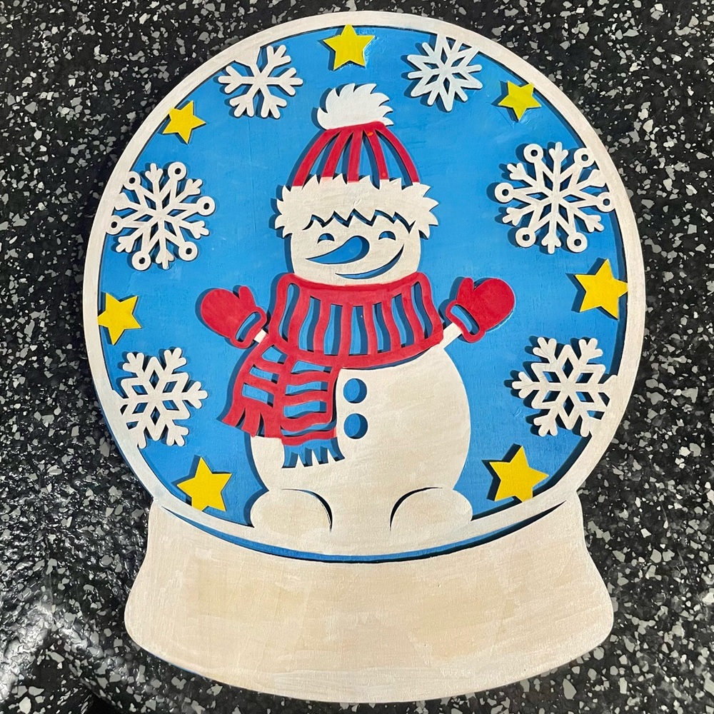 Snowman Snowglobe Scene